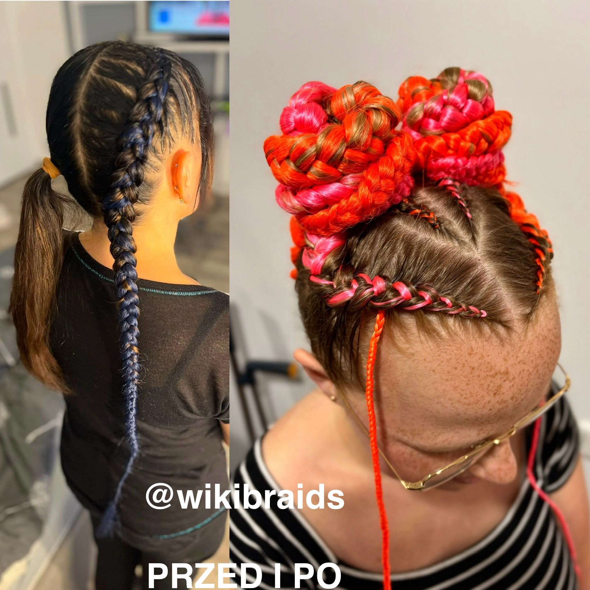 Porównanie pracy przed i po szkoleniu wykonane przez Wikibraids